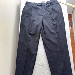 Oscar de la Renta Wool Cashmere Dress Pants Black Designer 34